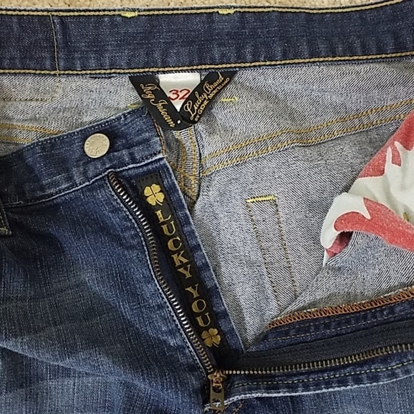 Lucky Brand~Mens 32×32~Blue Distressed "DUNGAREES" - Picture 6 of 8